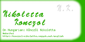 nikoletta konczol business card